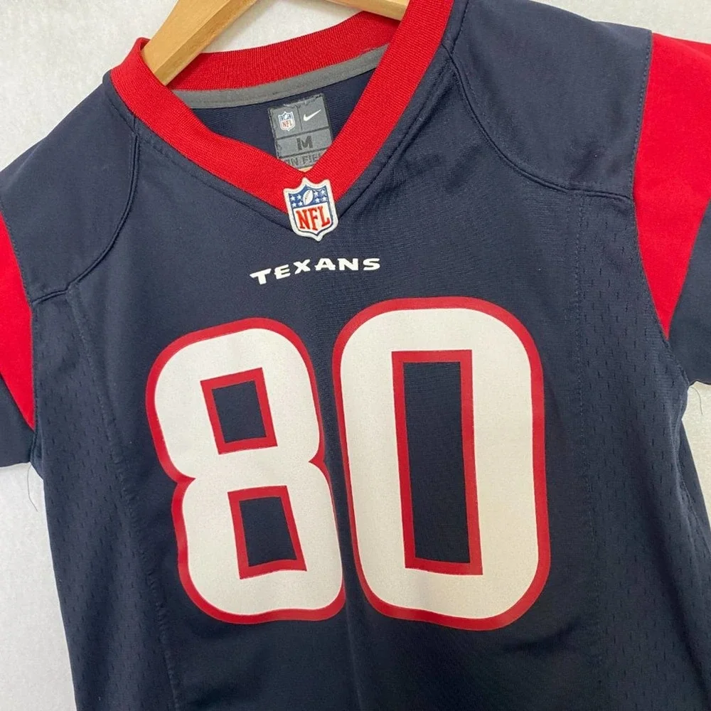 Nike Houston Texans Jersey Youth Medium Andre Johnson Football Jersey 80‎ Navy